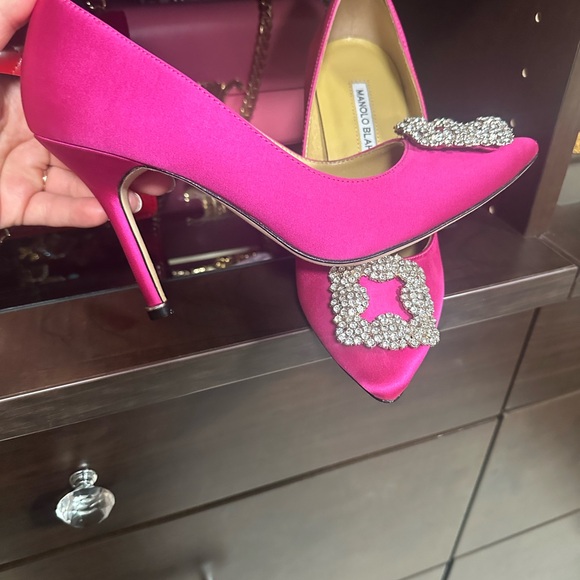 Pink Crystal Embellished Stiletto Heels - Picture 2 of 5